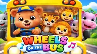 Wheels on The Bus| @FunFunSafari Nursery Rhymes
