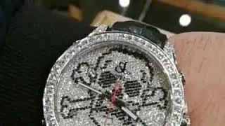 Jacob & Co Five Time Zone Diamond Skull