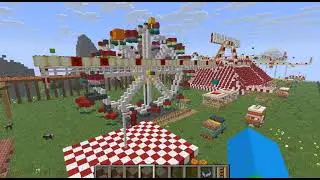 Minecraft into the forever world: updated wild roller coaster ride & fair grounds tour