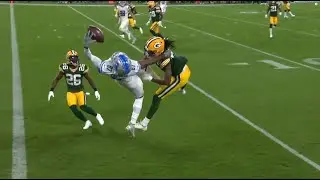 Quintez Cephus with the catch of the year... Almost