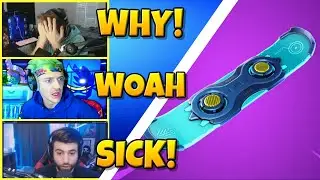 FORTNITE Streamers REACT To *NEW* SNOWBOARD! (DRIFTBOARD) | Fortnite Funny Moments #64