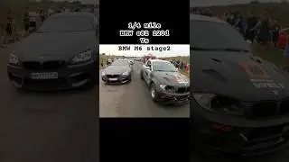 Diesel monster BMW e82 120d Vs BMW M6 stage 2 #dragrace #bmw  #dieselpower #mpower #racing