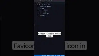 HTML : How to Create a favicon for your website?   #python #coding #youtubeshorts #programming