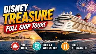 Full Cruise Ship Tour of the Disney Treasure | Disney Cruise Line | Restaurants, Pools, & Lounges