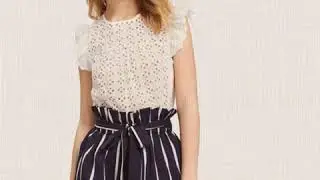 Belted Ruffle Waist Striped Boho Shorts 10/7/2019 10:27
