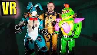 VR Аниматроники пугают охранника в Бонелаб FNAF 3 COOP Bonelab Брат Гига Монти защищает меня