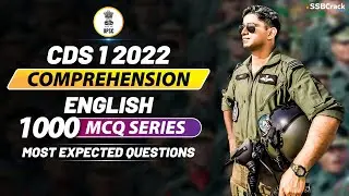 CDS 1 2022 | 1000 Most Expected Questions In English | Comprehension Live Class