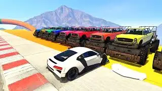 GTA V Epic New Stunt Race For Car Racing Challenge by Quad Bike, Cars and Motorcycle, Spider Shark