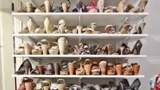 How to Organize a Woman's Master Closet Shoe Storage | OrganizedLiving.com
