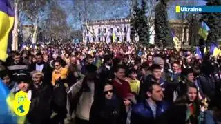 Ukrainian Unity Rally in Odessa: Anti-war protest in Russian-speaking Ukrainian city