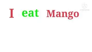 English -Simple Sentences- by using the  Verb 'eat' .