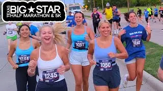 Texas Big Star Half Marathon and 5K Run, Frisco Texas 2024, Full Race First Person View, 4K 60FPS