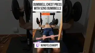 New Personal Record for Dumbbell Chest Press💪🏻🏅 #FitnessStream #FitnessPortugal #Fitness #Streamer