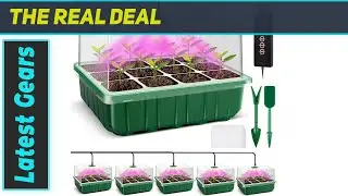 YAUNGEL XL Seed Starter Trays with Grow Light, 5 Pack 80 LED Seed Starter Kit with Large