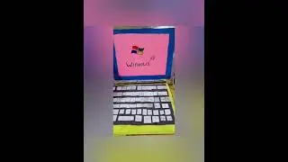 Desktop computer system for kids.  #parts of computer#computer project model for kids.