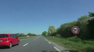 Driving On The D700 & D222 From 22940 Plaintel To 22950 Tr&eacute;gueux, C&ocirc;tes-d'Armor, Brittany, France