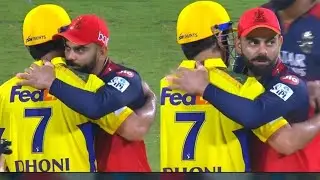 Virat Kohli hugging Ms Dhoni After RCB Won the Match Against CSK at Chepauk . CSK Vs RCB Highlights.
