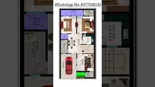 21 x 41 house plan #3d #architecture #exterior #house #interiordesign #housedesign #2d #animation