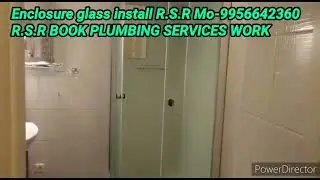 ceiling shower head glass enclosure install and fitting/ shower enclosure/ BOOK PLUMBING SERVICES