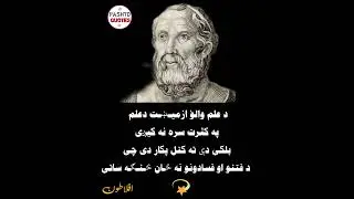 Must read!Plato Best quote in Pashto about educator افلاطون قول