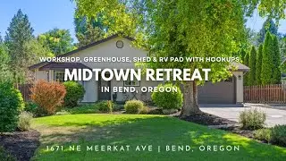 Midtown Bend Home w/ RV Pad, Workshop + Greenhouse 🌿 Single-Level 3-Bed in Bend Oregon!