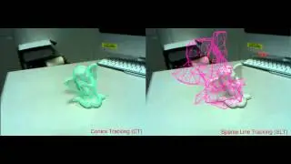 Model-based tracking of rigid curved surfaces - Experiment III