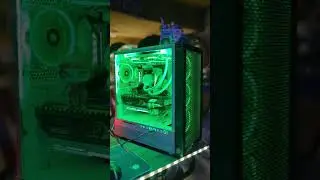 gaming pc built in green color #pcbuild #gaming #gamingpc #rogstrix #rgbsetup