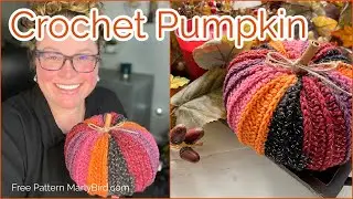 Super Easy Holiday Decor || Sparkle Crochet Pumpkin 🎃 Make it in a few hours!