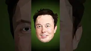 Elon Musk Low Poly Speed Art!#elonmusk #lowpoly #digitalart #speedart #illustration