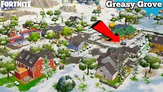 *NEW* GREASY GROVE LOCATION GAMEPLAY - FORTNITE LOOTING GUIDE