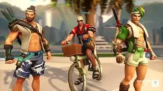 Genji's Summer Time @ Beach Volleyball Overwatch 2