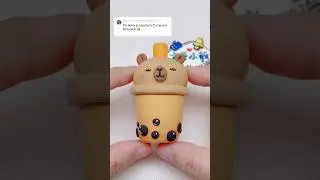 Boba 🧋 Capybara #clay #clayart #capybara #shorts