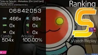 ReplayEdit | unko | 9.92* | Taiko no Tatsujin - Mekadesu [Oni (2nd Gen)] +DTHR