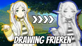 رسم فريرين من أنمي sousou no frieren 