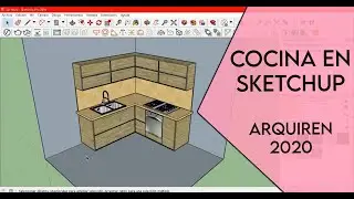 Como modelar un MUEBLE DE COCINA en SKETCHUP 2020 !!!