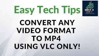 Convert any video format to MP4 using VLC only!