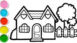 How to draw a house 🏡/art for kids hub/art for kids/follow along drawing lesson/cute drawings/#house