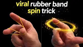 viral rubber band spin trick