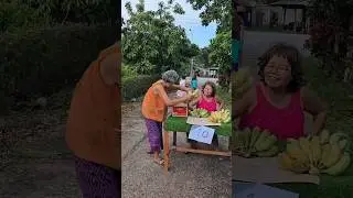 Look how they are selling bananas on the street