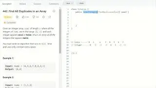 Find All Duplicates in an Array - Java