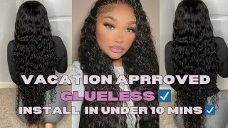 A *GLUELESS* WIG INSTALL ROUTINE YOU NEED *VACATION APPROVED | ASTERIA 32INCH WATERWAVE HAIR