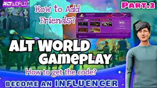 HOW TO SEND FRIEND REQUEST IN ALT WORLD GAME VIA CODE?|  #altworld#gameplay#metaverse #androidgames