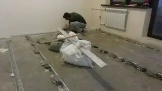 УСТАНОВКА МАЯКОВ для СТЯЖКИ #СТЯЖКА пола СВОИМИ руками ВИДЕО