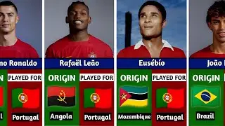 The Origin Of Portugal Football Player's Squads Joao Gomes, Nuno Mendes, Cristiano Ronaldo