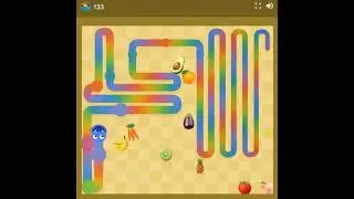 Google Snake gameplay with fancy graphic