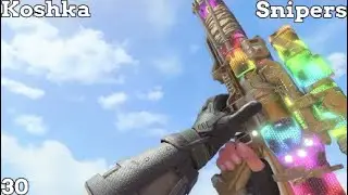 COD BO4: Every Weapon in each stage Diamond to Rainbow Diamond