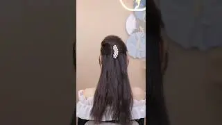 ✨ Elegant Half-Up Hairstyle | Simple Look with a Touch of Glam