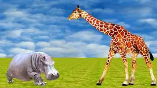 Zombie Mammoth Vs Zombie Lion Attack Giant Bull and Cartoon Cow Saved By Woolly Mammoth Elephant