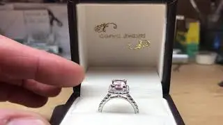 Pink Emerald Cut Morganite & Diamond Engagement Ring 2.52ct | Campbell Jewellers Dublin