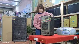 TIMELAPSE: Repairing 2 SANYO portable speakers and radio (year 2000)